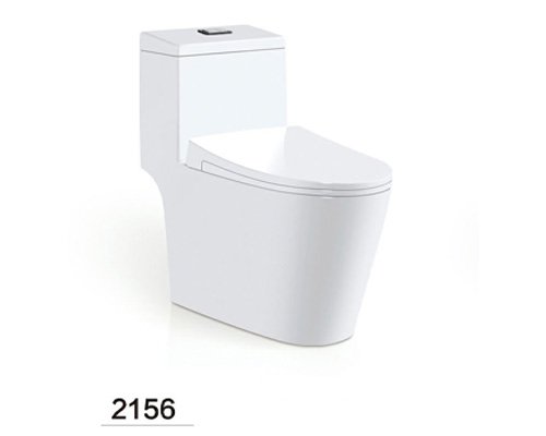 modern glossy white one piece siphonic toilet for bathroom