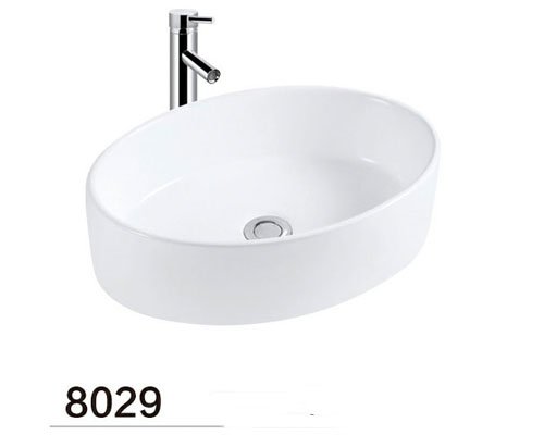 Oval 500mm vitreous china table top basin