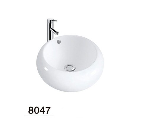 510mm round ceramic bowl sink with overflow