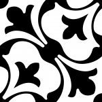 8" x 8" hand made black and white encaustic tiles-5