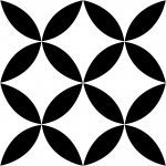 8" x 8" hand made black and white encaustic tiles-4