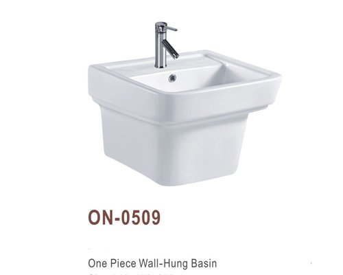 one piece wall hung washbasin