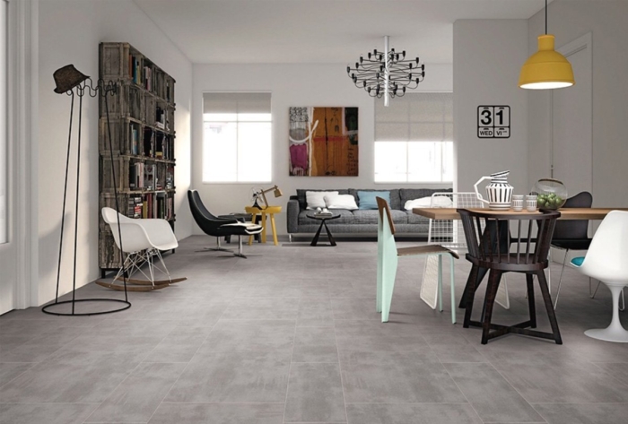 matte grey glazed cement floor tiles-5