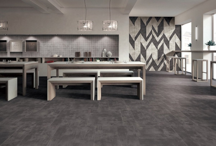 classical dark grey porcelain floor cement tile-4