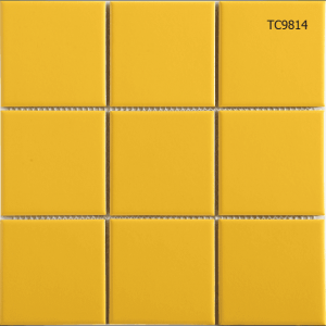 97x97mm yellow matt ceramic mosaic tile