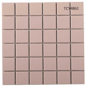 48*48mm pink color modern square ceramic mosaic tiles for bathroom