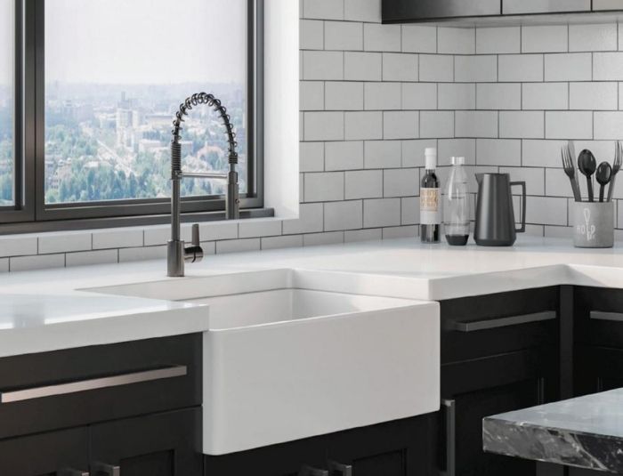 24 In Modern Rectangular Under Mounted Ceramic Kitchen Sink   E922 Ceramic Kitchen Sink 2 