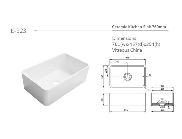 large single bowl kidney kitchen sink 16 gauge