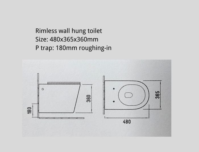 Rimless Toilet Seat  Rimless Wall-Hung Toilet with Slim UF Seat