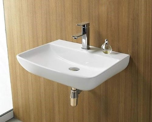 modern ceramic white table top & wall mount bathroom sink