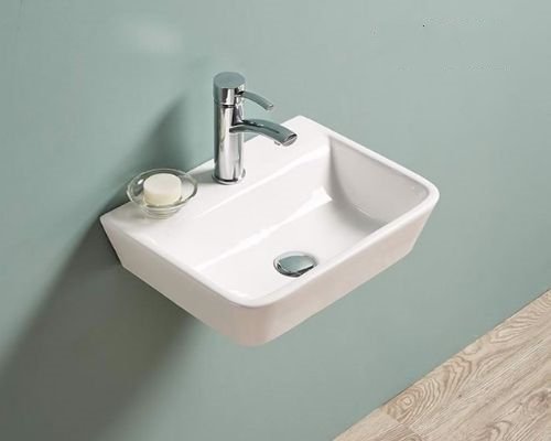 ceramic wall mounted sink for bathroom