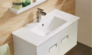 white vanity sink