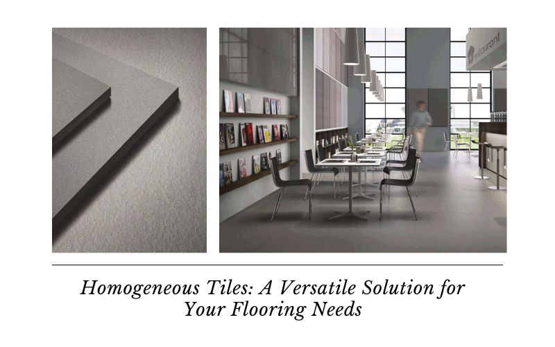 Homogeneous floor tiles