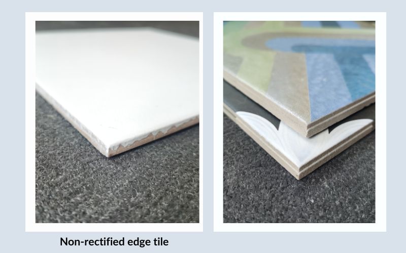 Non rectified tile edge